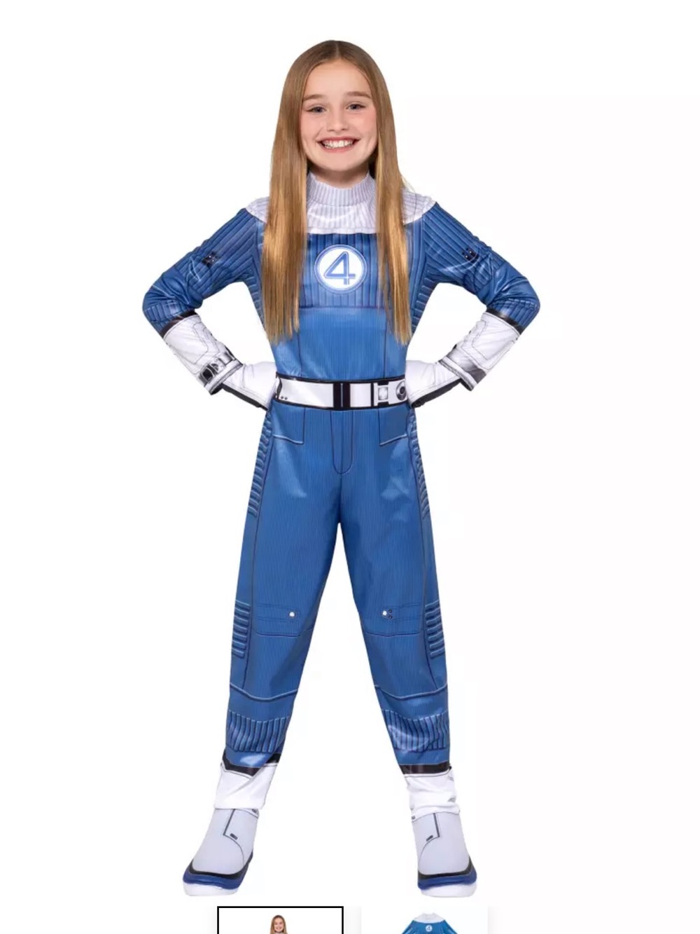 Disney Blue Fantastic Four Number 4 Kids Costume